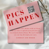 Pics happen! Photo, QR-Code, Wedding エンクロージャーカード
