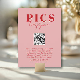 PICS HAPPEN! QRコード ブルーシュ レッド 結婚式ギャラリー