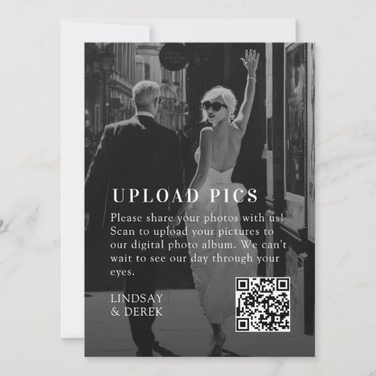 PICS HAPPEN!QR Code Bold Trending Photo Wedding (正面)