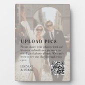 PICS HAPPEN!QR Code Bold Wedding Photo Gallery フォトプラーク (正面)