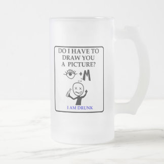 Pictionaryのアイディアはビールのジョッキを曇らしました: 私は飲まれます フロストグラスビールジョッキ
