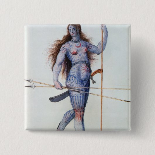 Pictish女性 缶バッジ (正面)