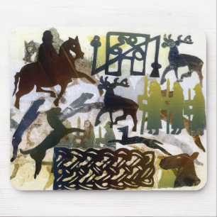 Pictish記号および綴じひも マウスパッド