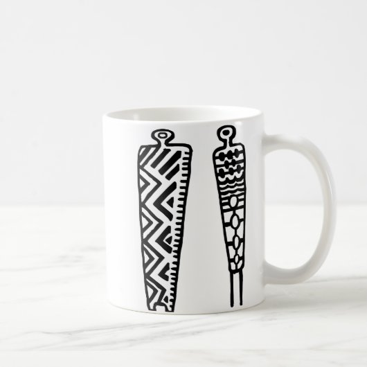 Pictograph Men-BW コーヒーマグカップ (右)