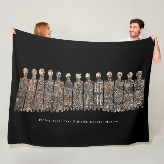 Pictographs, Cara Pintada，ソノラ，メキシコ フリースブランケット (インサイチュ)