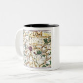 Pictorial Illustrated Map Paris-France-Bonne ツートーンマグカップ (正面左)