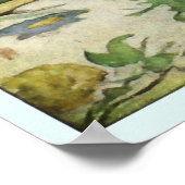 Picture Books in Winter Blue Border Poster ポスター (角)