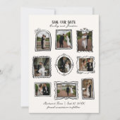 Picture Frames Hand Drawn Save The Date Card セーブザデート (正面)