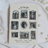 Picture Frames Hand Drawn Save The Date Card セーブザデート