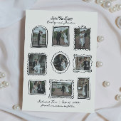 Picture Frames Hand Drawn Save The Date Card セーブザデート