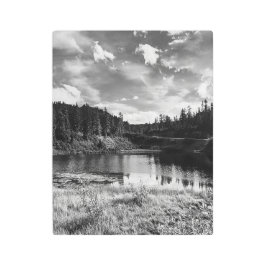 Picture Lake in the North Cascades メタルプリント