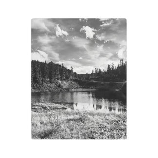 Picture Lake in the North Cascades メタルプリント