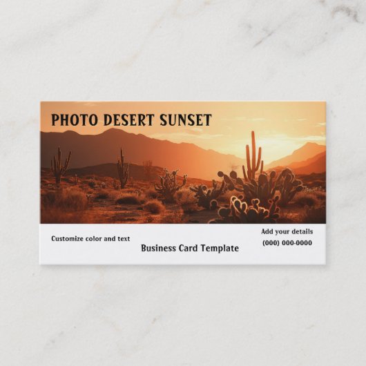 Picture of Desert Sunset Business Card 名刺 (正面)