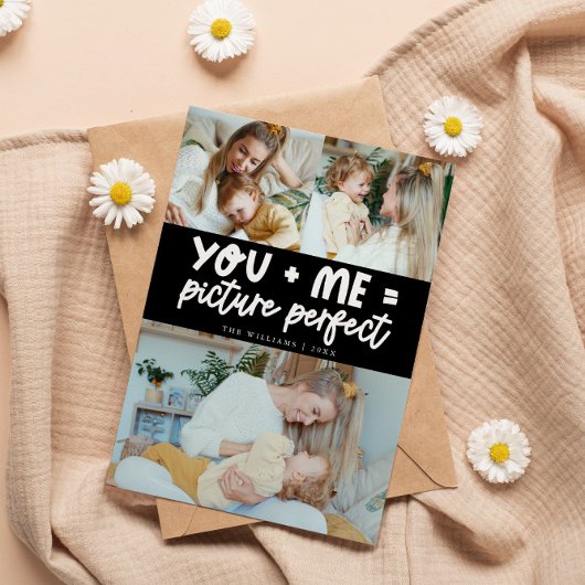 Picture Perfect Black Photo Valentines Day シーズンカード