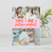 Picture Perfect Orange Pink Photo Valentines Day シーズンカード (スタンド正面)