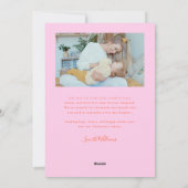 Picture Perfect Orange Pink Photo Valentines Day シーズンカード (裏面)