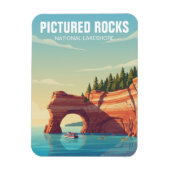 Pictured Rocks Michigan Travel マグネット (縦)