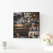 Pictures Of Barber Shops スクエア壁時計 (ホーム)