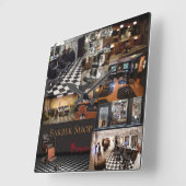 Pictures Of Barber Shops スクエア壁時計 (傾斜)