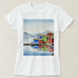 Picturesque fishing village tシャツ