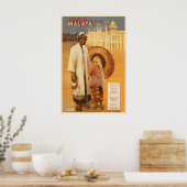 Picturesque Malaya Malaysia Kuala Lumpur Vintage ポスター (キッチン)