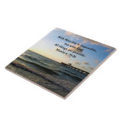 PICTURESQUE MATTHEW 19:26海写真デザイン タイル (側面)