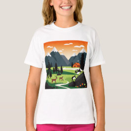 Picturesque mountain scenery tシャツ