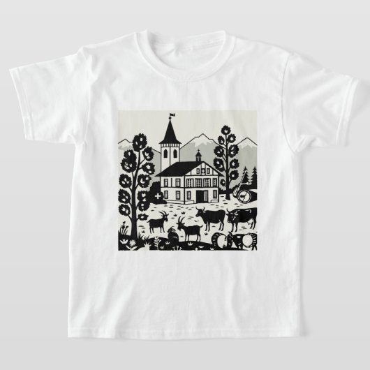 Picturesque mountain scenery tシャツ (レイダウン)