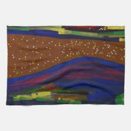Picturesque Multicolored Landscape Kitchen Towel キッチンタオル