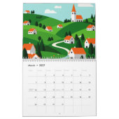 Picturesque rural landscape カレンダー (3月 2027)
