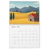 Picturesque rural landscape カレンダー (2月 2027)