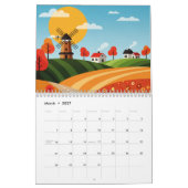 Picturesque rural landscape カレンダー (3月 2027)
