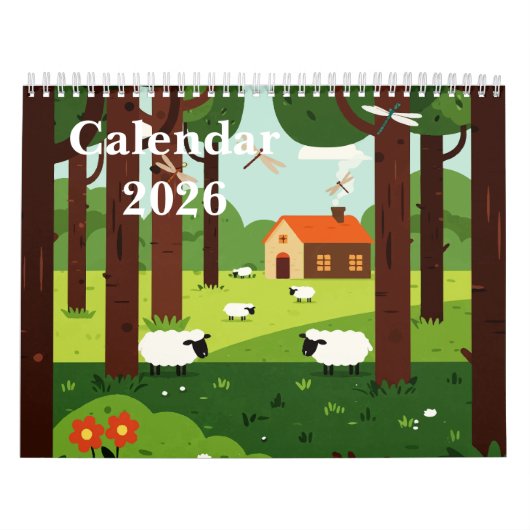 Picturesque rural landscape カレンダー (カバー)