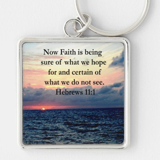 PICTURESTQUE HEBREWS 11:1写真デザイン キーホルダー (正面)