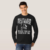 PICU看護師の服 素晴らしい看護師のデザイン Tシャツ (正面フル)