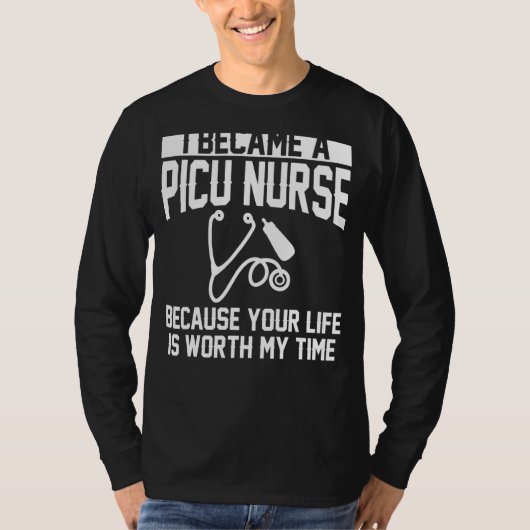PICU看護師の服 素晴らしい看護師のデザイン Tシャツ (正面)