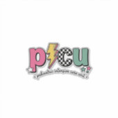 PICU 小児集中治療室看護師シャツ_1 シール (正面)