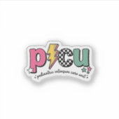 PICU 小児集中治療室 看護師 Tシャツ_1 シール (正面)