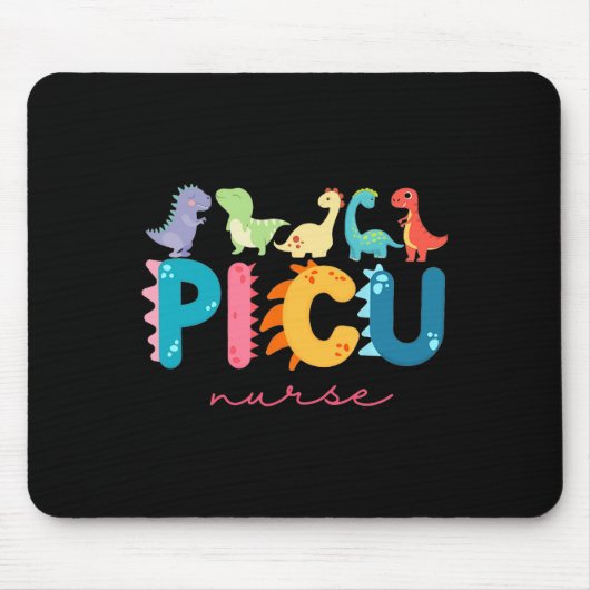 Picu Pediatric Nurse Dinosaurs Picu Squad Nurse Ap マウスパッド (正面)