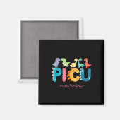 Picu Pediatric Nurse Dinosaurs Picu Squad Nurse Ap マグネット (正面/裏面)