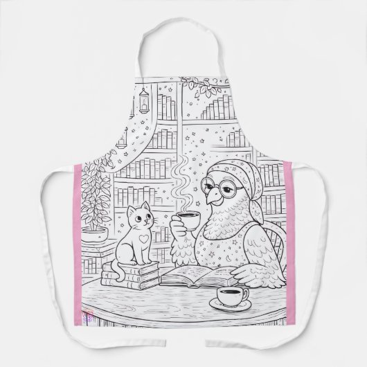 Pidgy and Nova Tea - Colouring Apron エプロン (正面)
