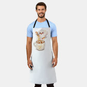 pidgy's coffee glitter v1 - All-Over Print Apron エプロン (着用した状態)