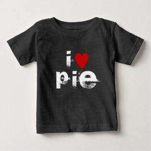 PIEが大好き ハートカスタムテキストPIE KIDSベビーTシャツ ベビーTシャツ