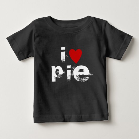 PIEが大好き ハートカスタムテキストPIE KIDSベビーTシャツ ベビーTシャツ (正面)