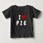 PIEが大好き | ハートカスタムテキストPIE KIDS ベビーTシャツ (正面)