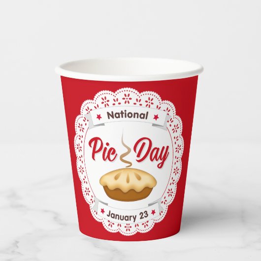 PIEとお好きな飲み物でお楽しみください! 紙コップ (正面)