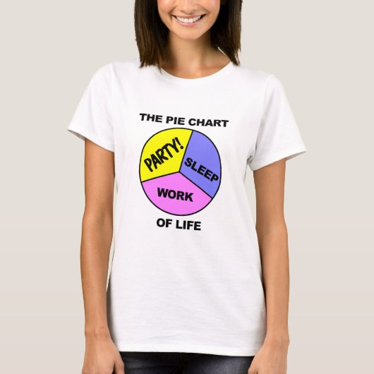 Pie Chart of Lifeシャツ – カラーとスタイルを選択 Tシャツ (正面)