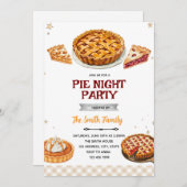 Pie party theme invitation 招待状 (正面/裏面)