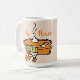Pie Please Thanssgivingテーマのマグタン背景 コーヒーマグカップ