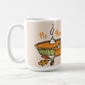 Pie Please Thanssgivingテーマのマグタン背景 コーヒーマグカップ (左)